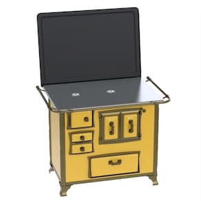 Fogao a Lenha N 2 Renaissance Chapa de Aluminio Amarelo