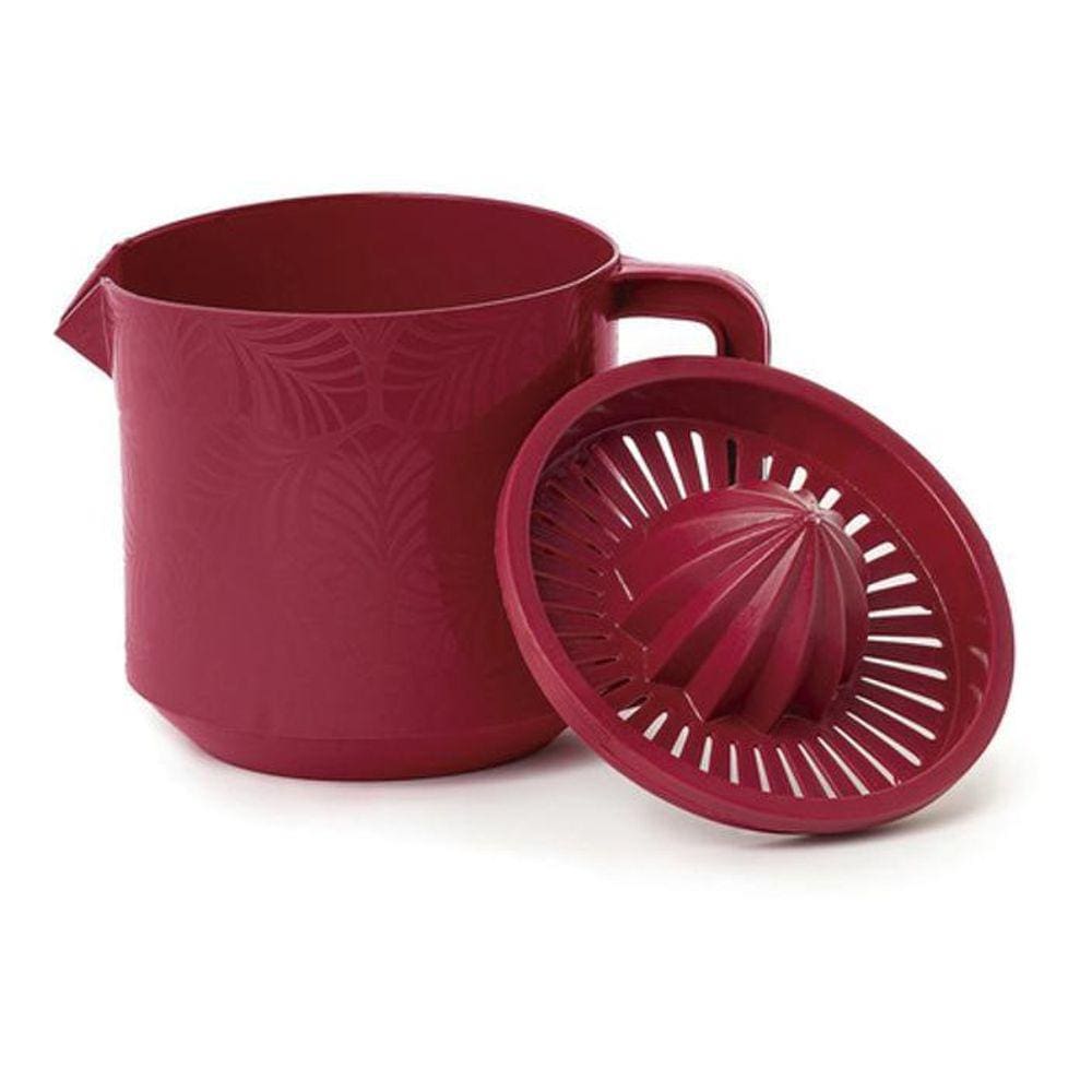 Jarra Com Espremedor 1 L Plasvale Cor Vermelho