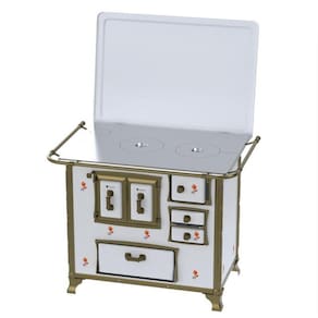 Fogao a Lenha N 2 Renaissance Chapa de Aluminio Branco Flor