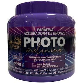 Parafina Aceleradora de Bronze Photo MELANINA 980g - MELANINA COSMÉTICOS