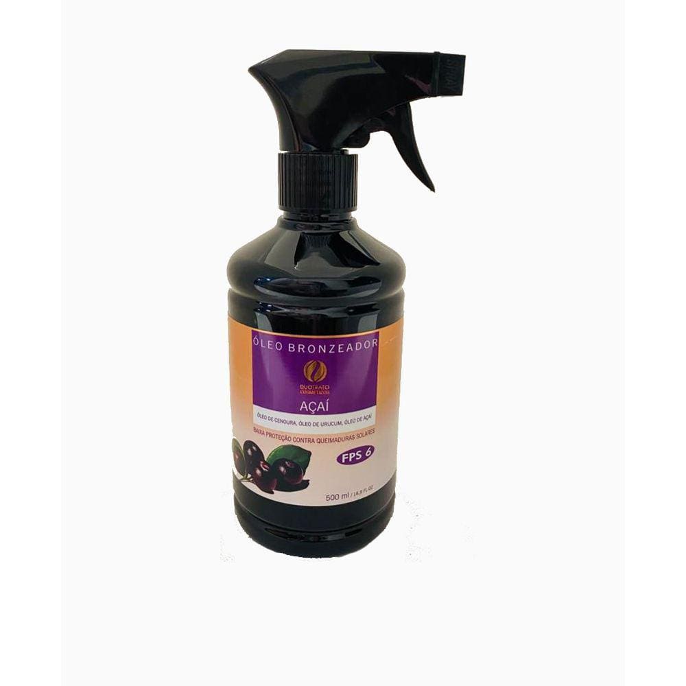 Óleo Bronzeador Açaí FPS 06 500ml - DUOTRATO COSMÉTICOS