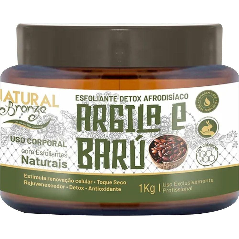 Esfoliante Detox Afrodisíaco Argila e Barú 1kg - NATURAL BRONZE COSMÉTICOS