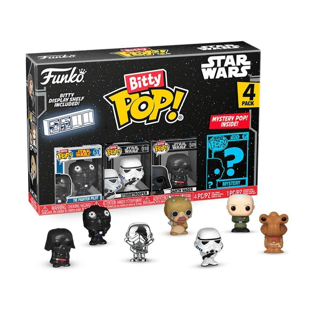 Pack 4 Bonecos Star Wars - Funko Bitty Pop