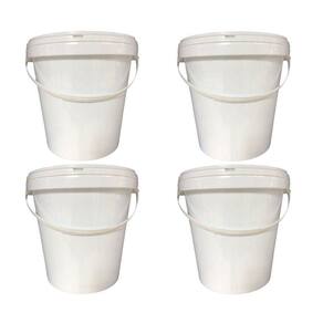 Pote Para Massa De Bolo Com Tampa Lacre 3.6L - 4 Pçs