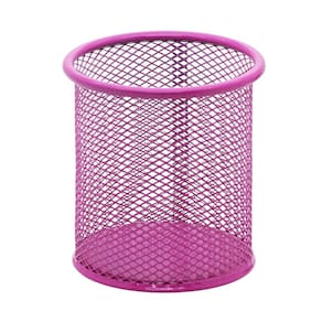 1 Porta Lápis Caneta de Mesa em Metal Aramado Tons Pastel Rose Gold BRW