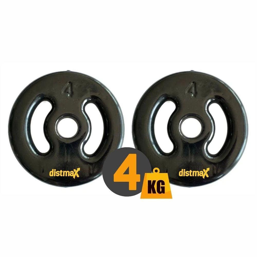 Anilha Vazada Emborrachada 4Kg  Par