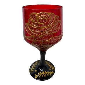 Taça Pomba Gira Preta Vermelha Rosa Buffet Cristal 300ml