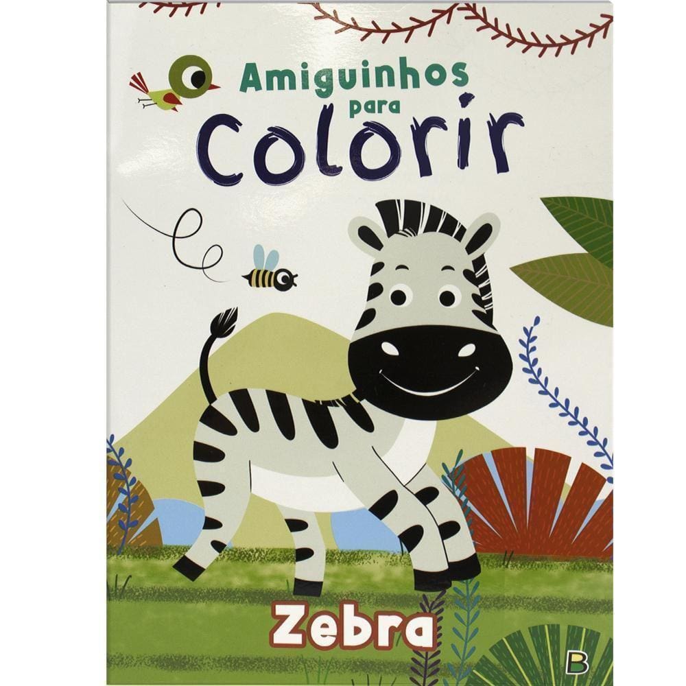 Coleção Animais Amiguinhos Para Colorir - Zebra
