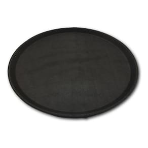 Bandeja Redonda Antiderrapante 45 Cm Para Garçom Preta Weck