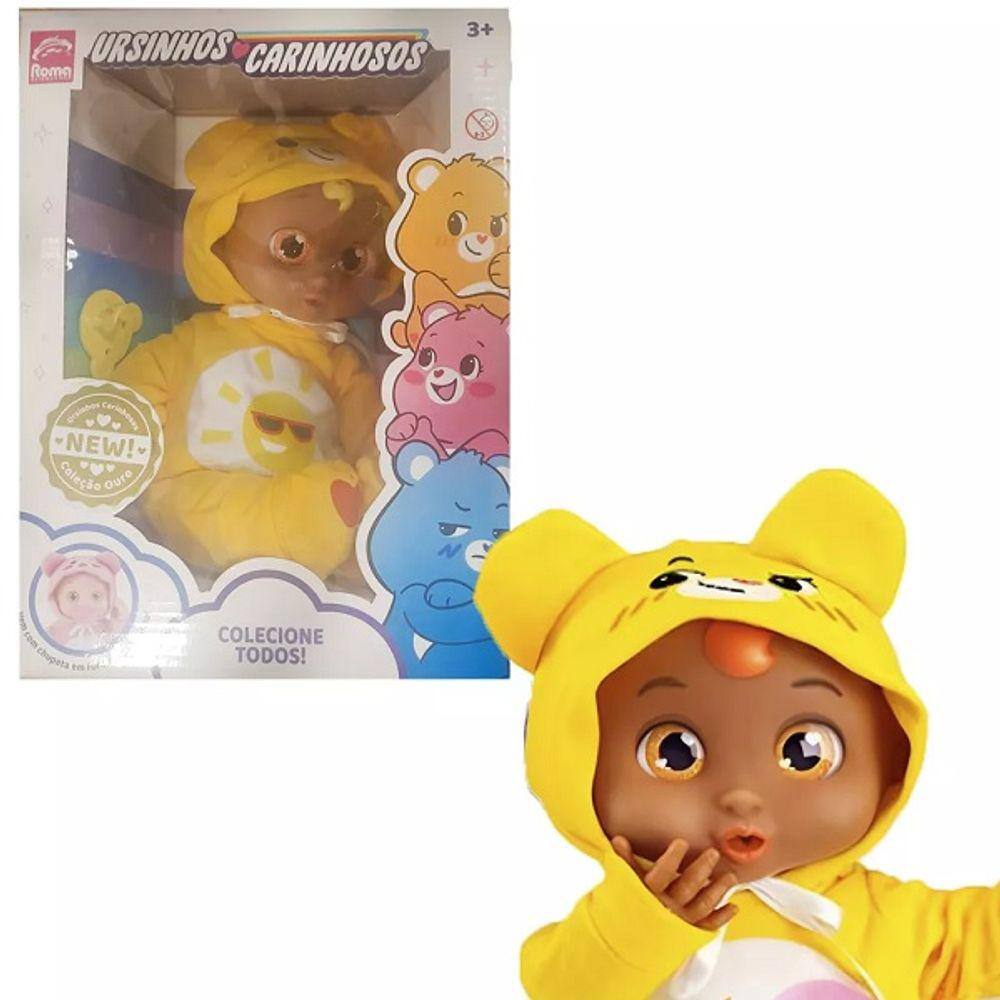 Boneca Vinil KILTY KIDS Ursinhos Carinhosos Amarelo Roma 5896