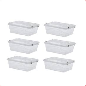 Kit 6 Caixa Organizadora Decorativa Multiuso 2,5 Litros