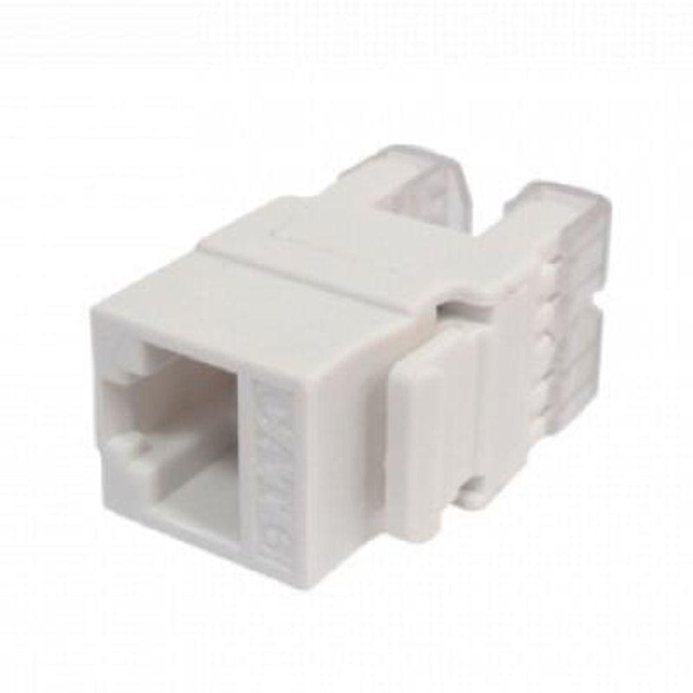 Conector Fêmea RJ45 - Cat 6 - Keystone - Branco - WT-2002