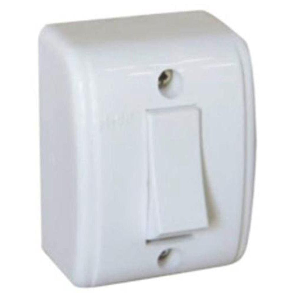 Interruptor de Sobrepor Lorenzetti - 10A - Branco - 1063-B