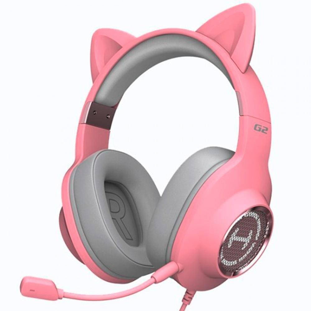 Headset Gamer Edifier G2 II Over-Ear - LED RGB - Som Virtual 7.1 Surround - USB - Rosa - G2II-PK