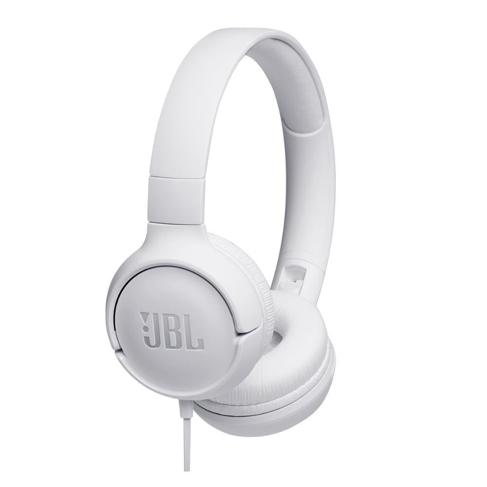 Fone de Ouvido JBL Tune T500 - Dobrável - com Microfone - Conector 3.5mm - Branco - JBLT500WHT