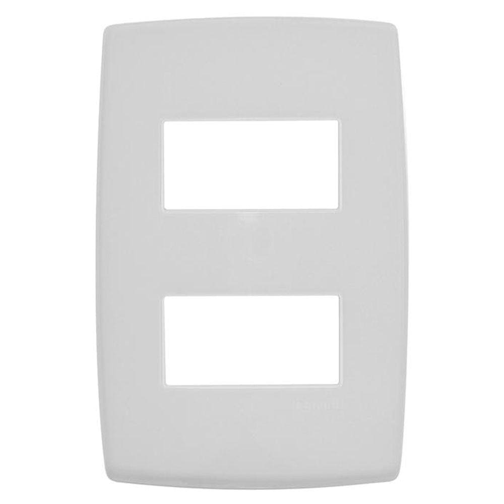 Placa Legrand Pial Plus - para 2 módulos - Branco - 618506