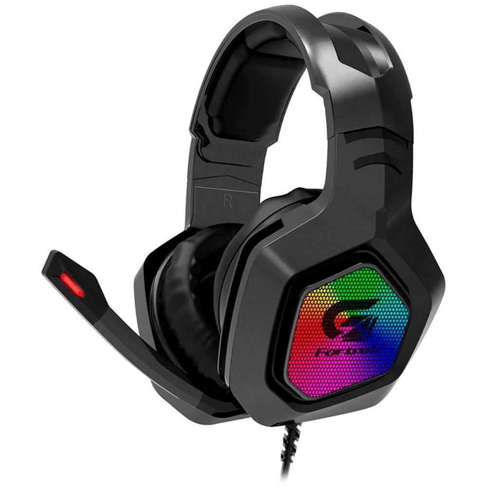 Headset Gamer Fortrek Black Hawk - LED RGB - Conector 3.5mm e USB - 70530