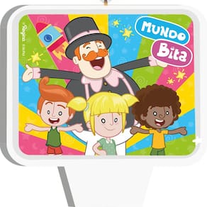 Vela Aniversário Mundo Bita Plana