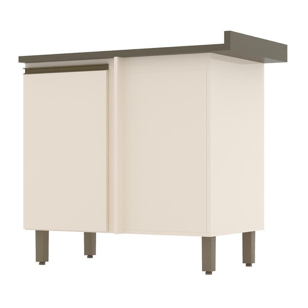 Balcão Canto Reto 1 Porta com Tampo Connect - Móveis Henn