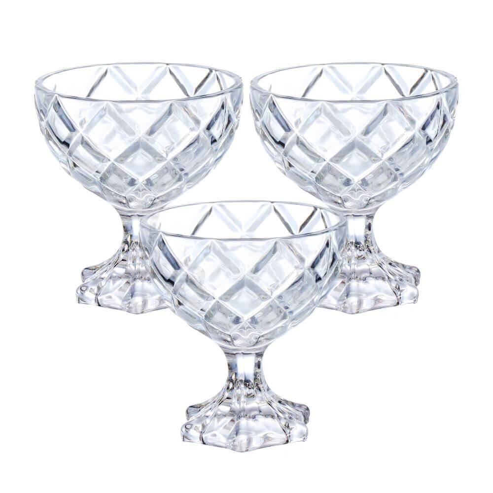 Taças de Sobremesa em Vidro Pineapple 170mL 3 Peças - Hauskraft TCSV031