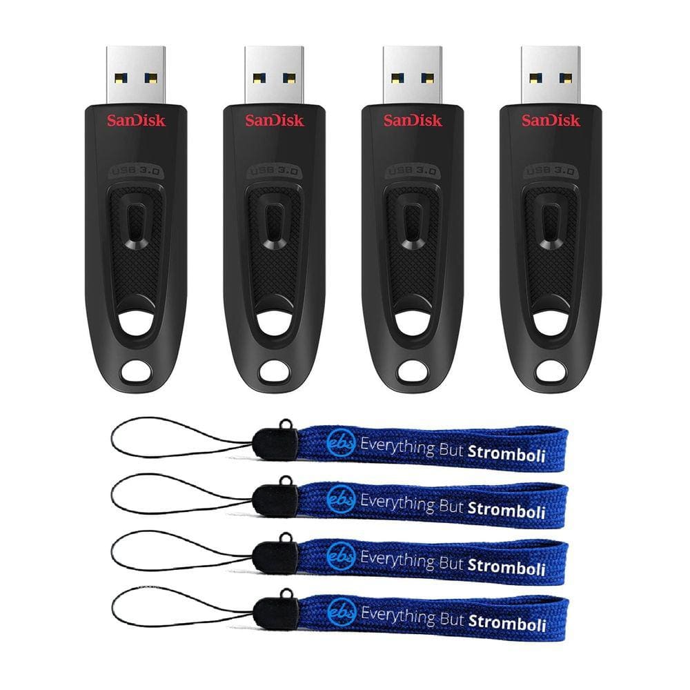 Unidade flash SanDisk Ultra 3.0 de 16 GB (pacote com 4) +cor