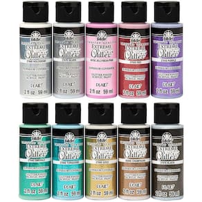Conjunto de pintura artesanal acrílica FolkArt Extreme Glitt