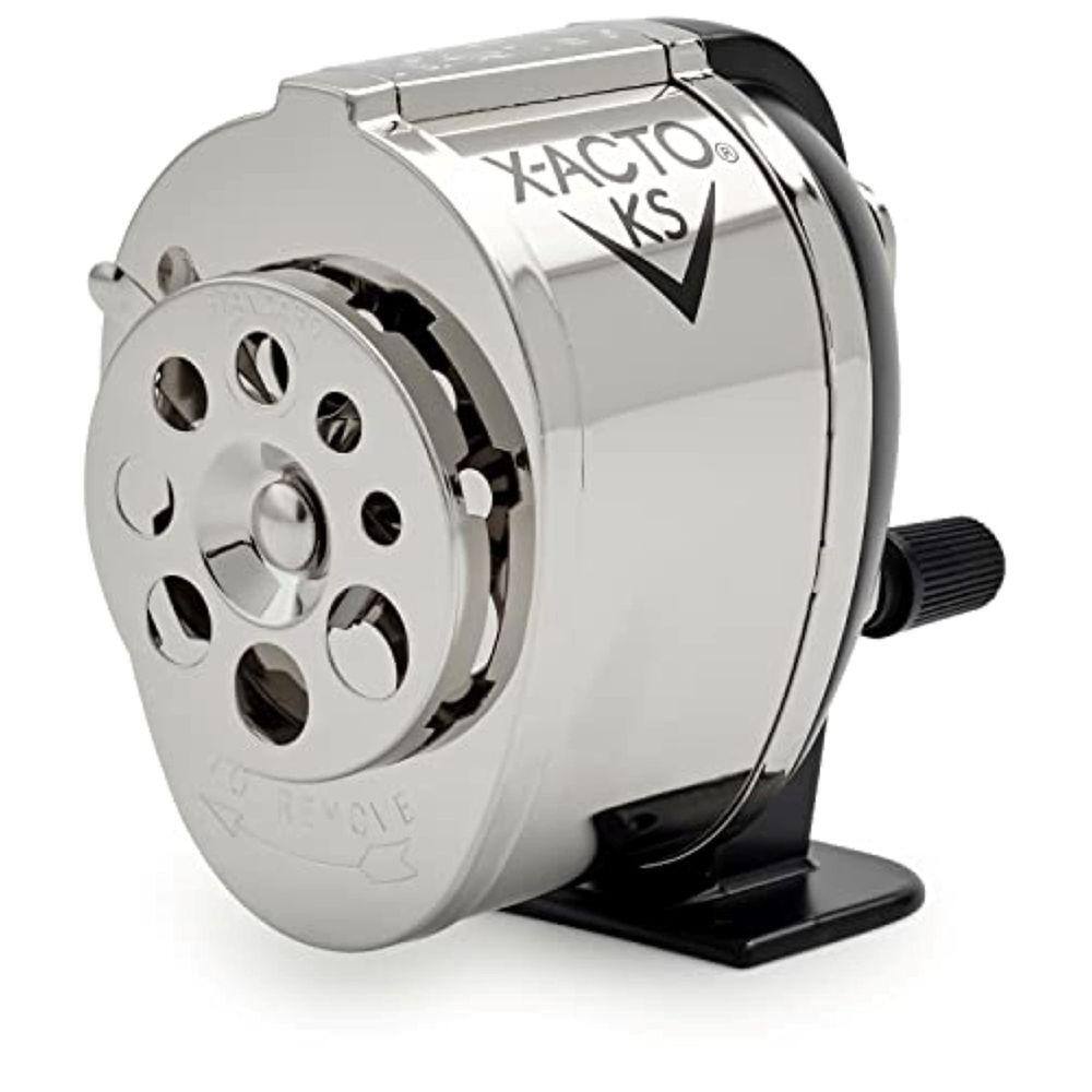Apontador de lápis X-Acto KS Manual Heavy Duty com suporte d