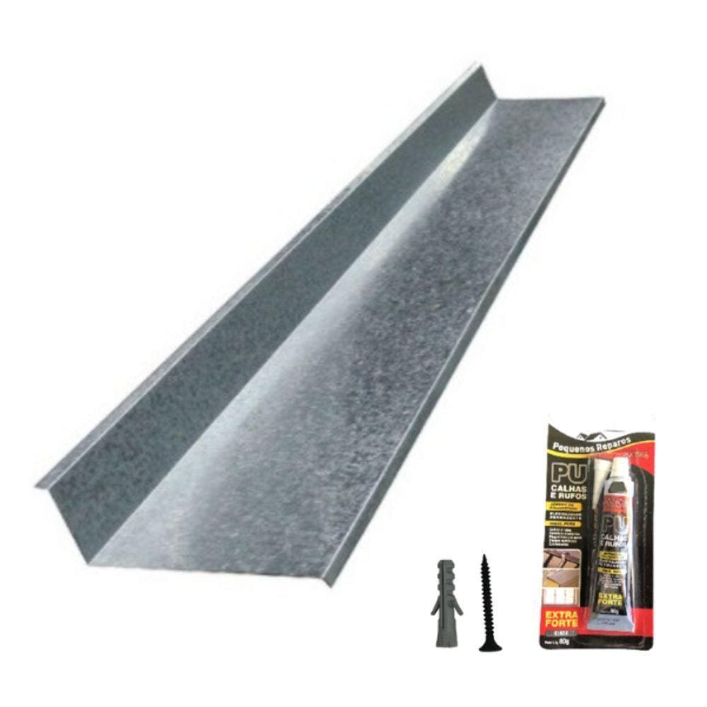 Rufo De Encosto Rufo Externo Galvanizado Corte 25 - 8 Metros