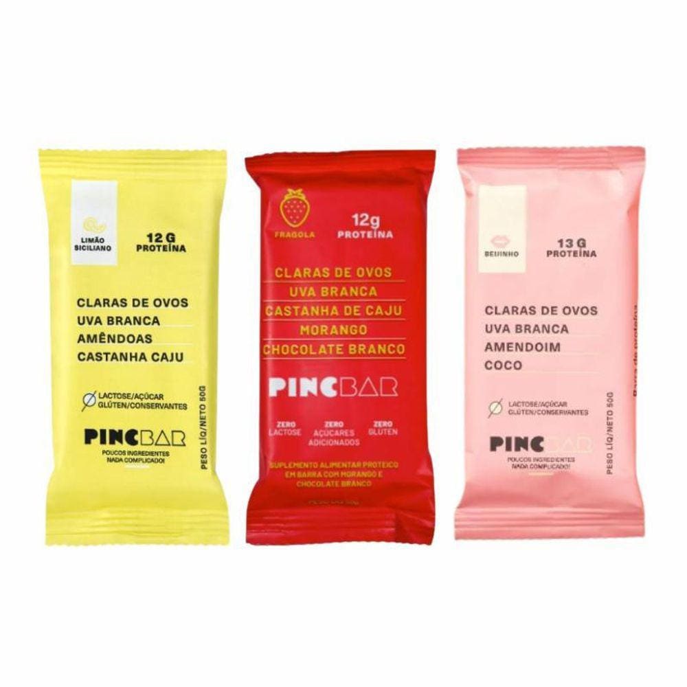 Kit 3 Barras Pincbar Frutas: Limão Siciliano, Fragola,