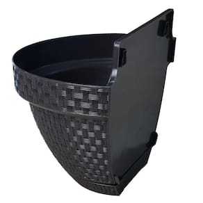 Vaso De Flor Parede Plantas Jardim Vertical Luxo 3Lts Preto