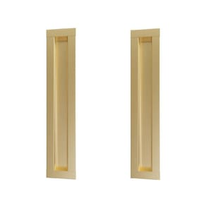 Kit 2 Puxador Concha Celleno Dourado Matte Fosco 50 Cm Il255