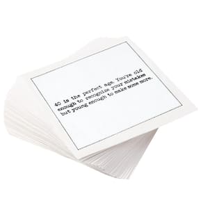 Guardanapos de algodão Five Star 40 Year Old Quotes White Co