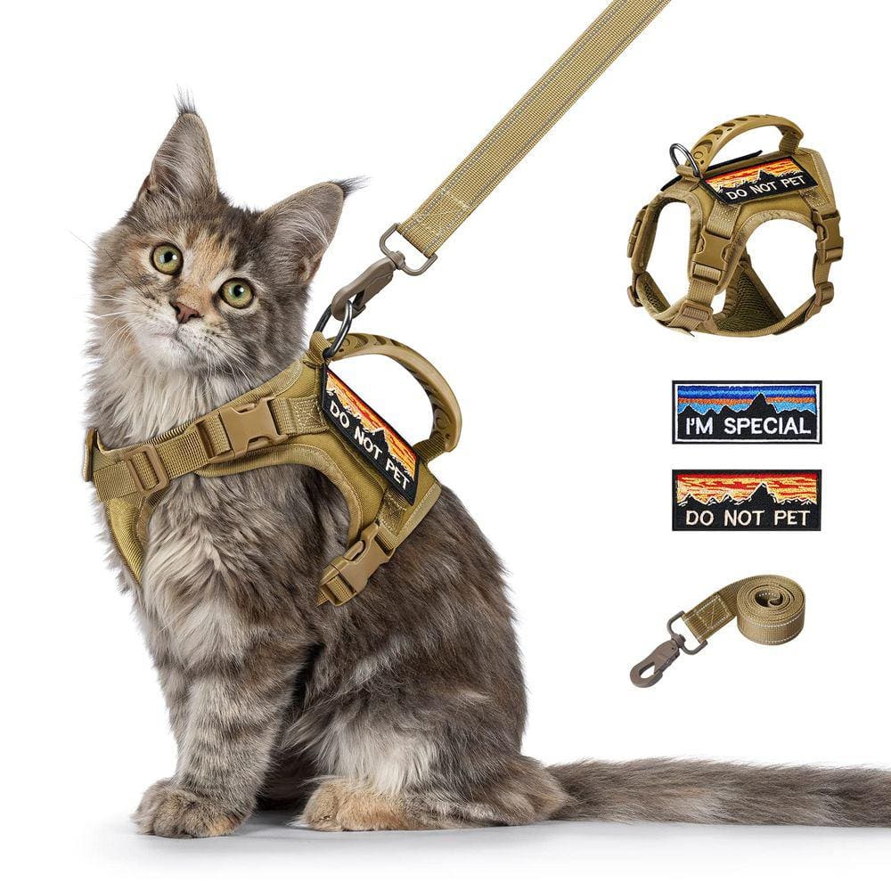 Arnês  para gatos e coleira para caminhar
