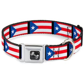 Coleira para cães, cinto de segurança, fivela, bandeira de P