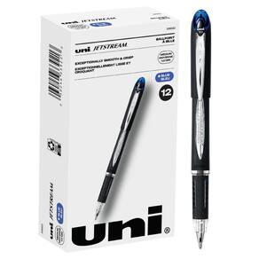 Caneta uni-ball Jetstream Stick, pacote com 12, 1,0 mm azul