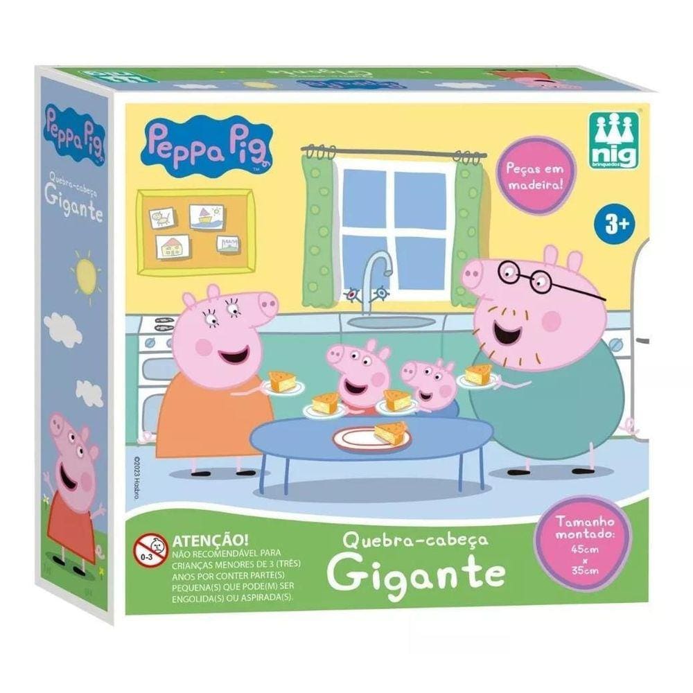 Quebra Cabeca Gigante Madeira Peppa Pig Nig Brinquedos