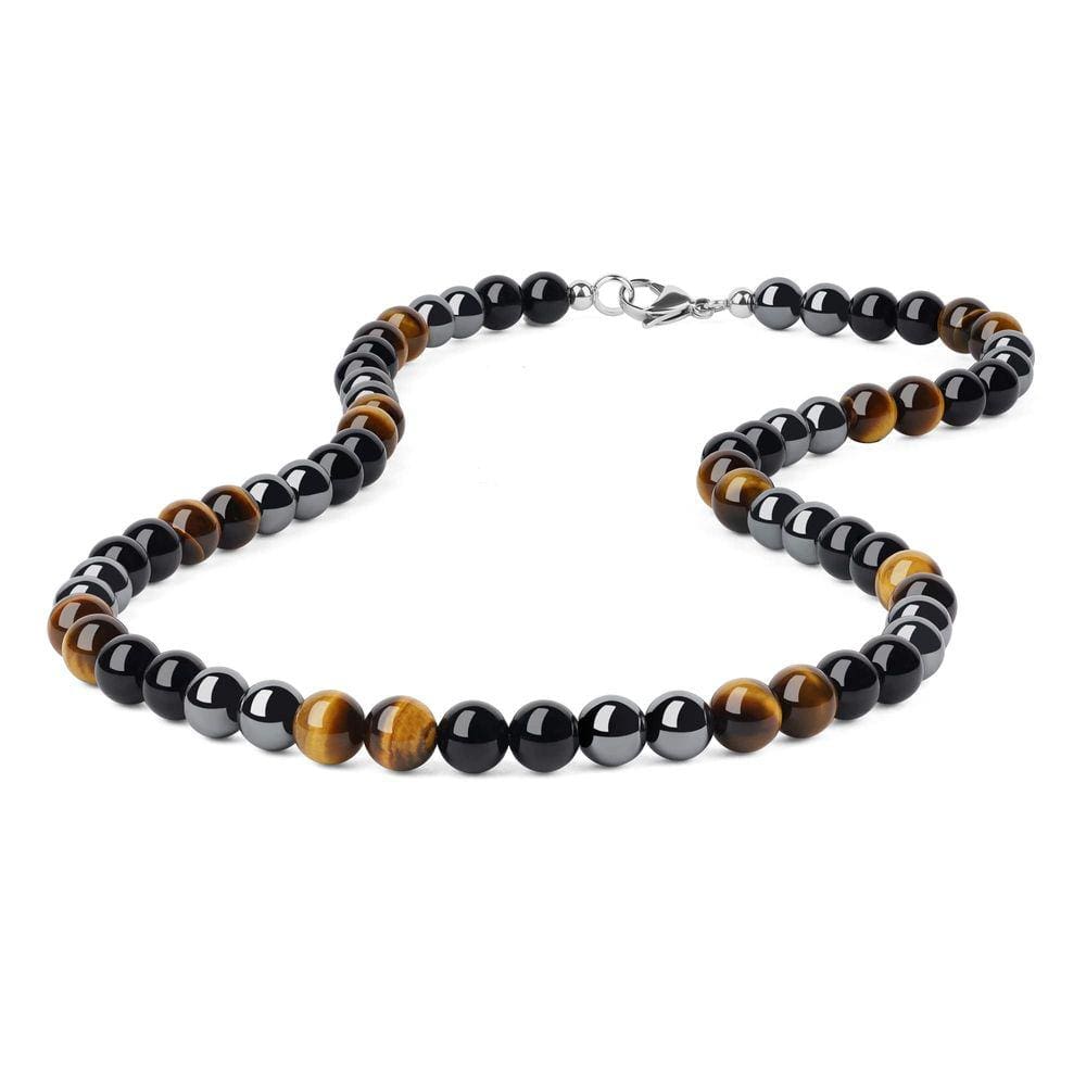 Colar GAVU Triple Protection Tiger Eye Obsidian Hematite