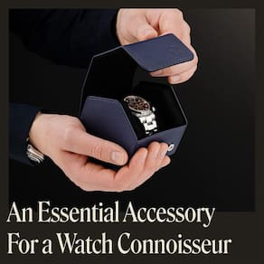 Estojo de relógio WWATCHBANDS de couro para homens com hexág