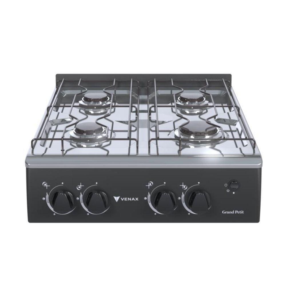 Fogao de Mesa 4 Bocas Grand Petit Vetro Preto Fosco Gas Glp