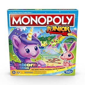 Jogo de tabuleiro MONOPOLY Junior Unicorn Edition para 2-4 j
