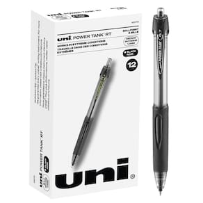 Caneta esferográfica Uni-Ball PowerTank RT preta 1,0 mm, pac