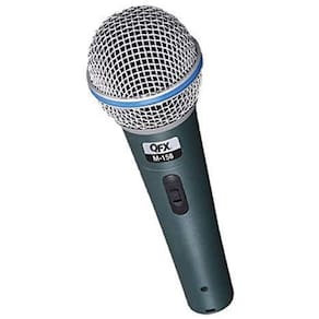 Microfone QFX Microfone dinâmico Conector XLR M-158