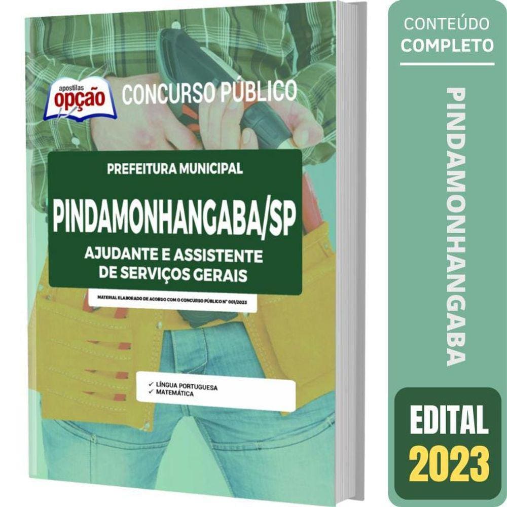 Apostila Pindamonhangaba Sp - Ajudante E Assistente