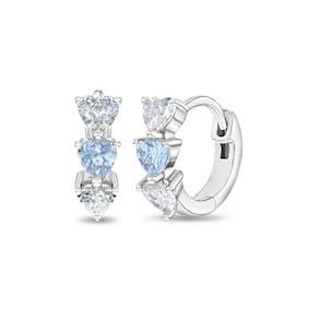 Brincos In Season Jewelry em prata esterlina 925 CZ Heart