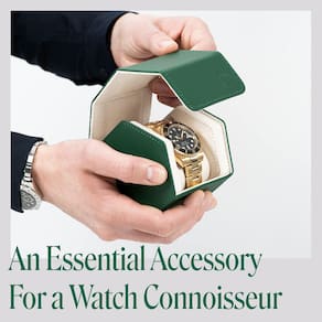Estojo de relógio de viagem WWATCHBANDS em couro hexagonal p