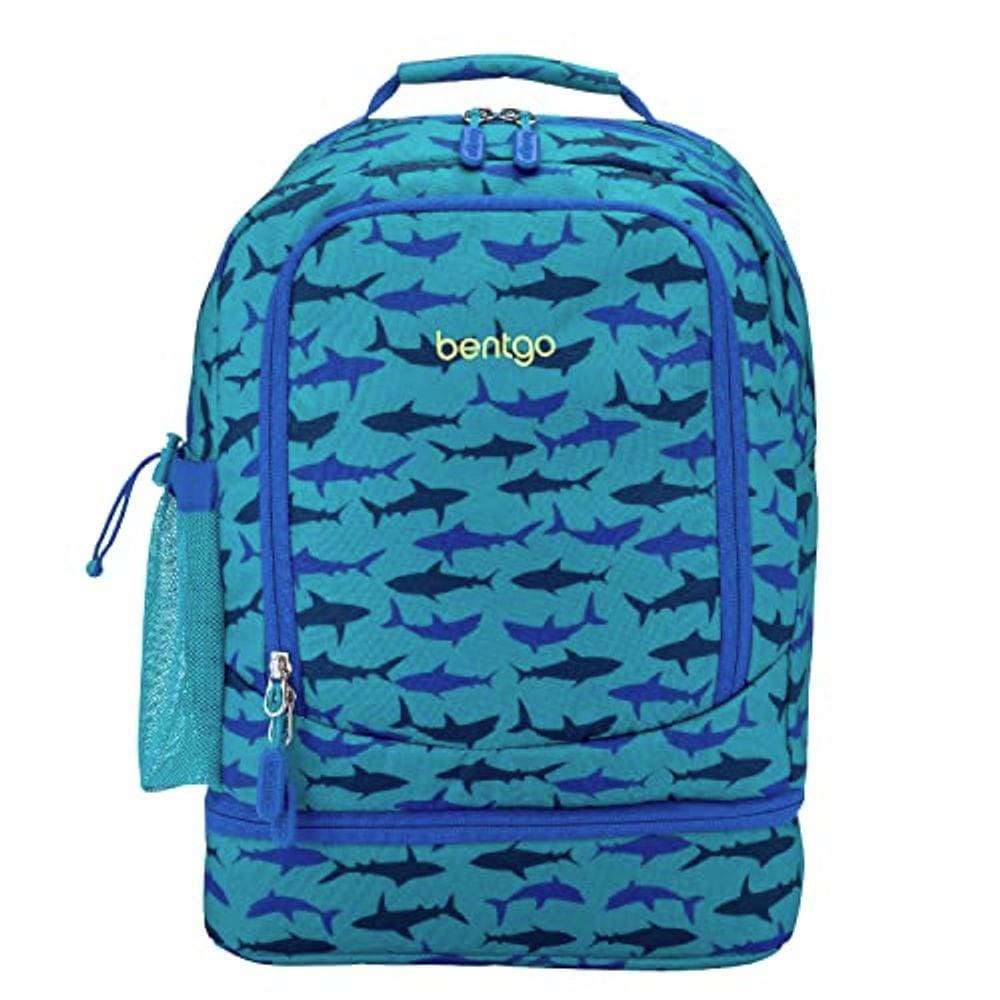 Mochila Bentgo Kids 2 em 1 com lancheira isolada Shark