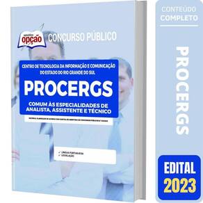 Apostila Procergs Rs - Analista Assistente E Técnico