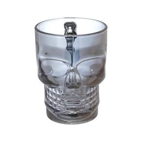 Caneca Caveira Em Vidro Onix Decorativa 500Ml