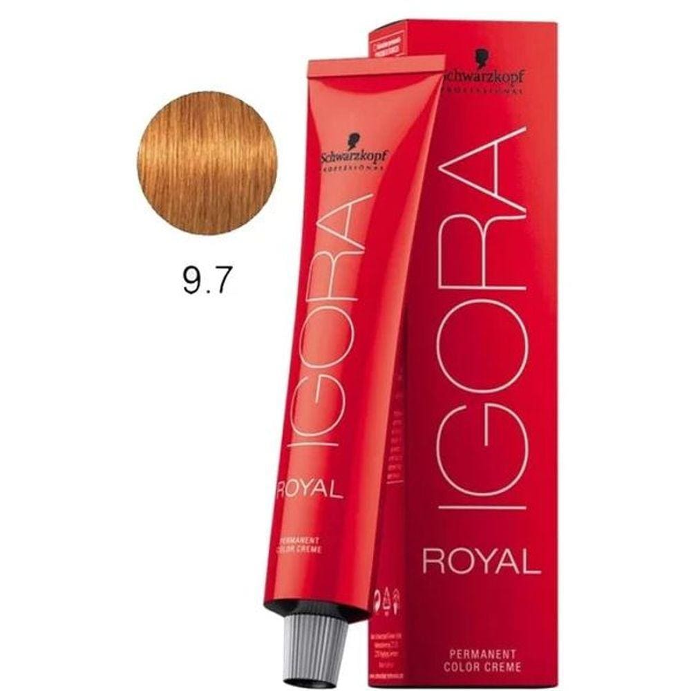 Coloração Igora Royal 60g - 9-7 Louro Extra Claro Cobre