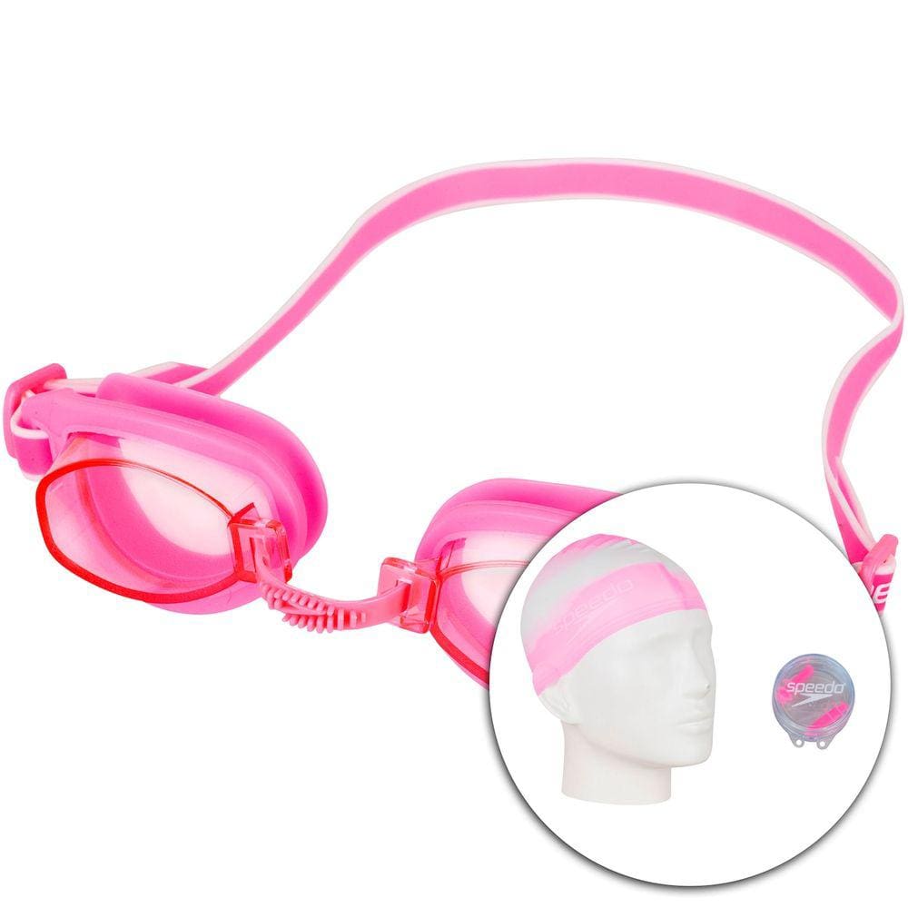 Kit para Natação Swim SLC com Óculos+Touca+Protetor de Ouvido Preto - Speedo